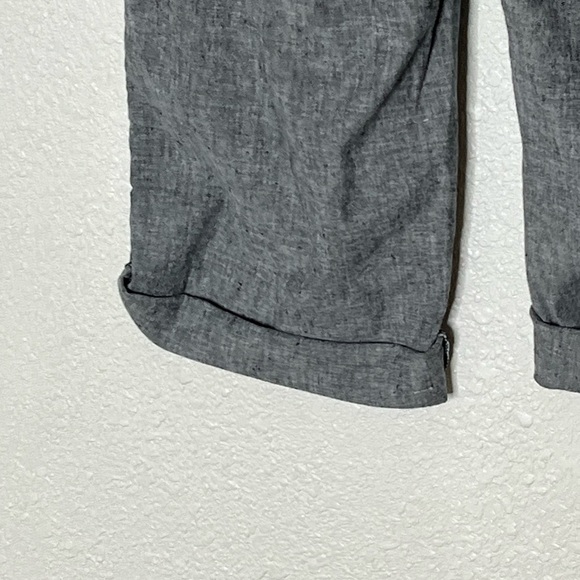 White House Black Market Linen Blend Roll Up Capris Sz 2 - Picture 7 of 8